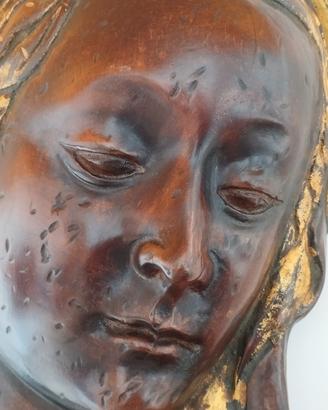 Madonna lignea scultura intaglio 