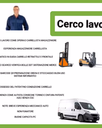 carrellista pratico operaio magazziniere 