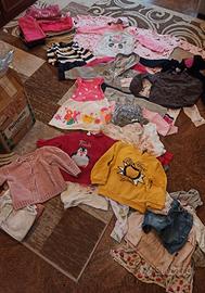 Box vestiti vari da bambina 9-24m