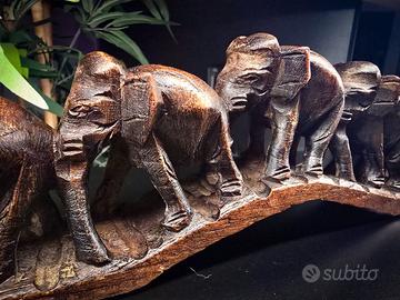 Scultura intagliata in legno Ponte degli Elefanti