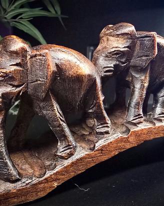 Scultura intagliata in legno Ponte degli Elefanti