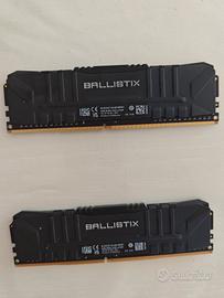 Memorie RAM ddr4 Crucial ballistix 16 GB 8x2