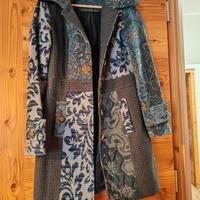 Cappotto Patchwork Boho Vintage Tg S(IT 40)Rainbow