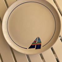 Piatto - vela - ceramica sarda