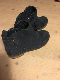 Stivaletto in pelle blu