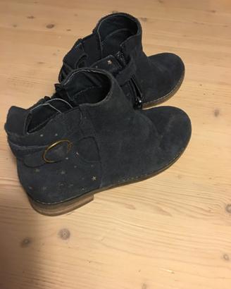 Stivaletto in pelle blu