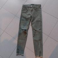 jeans skinny verde militare