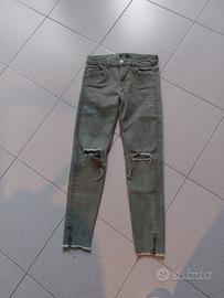 jeans skinny verde militare