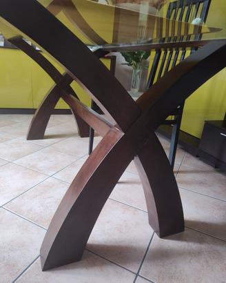tavolo in vetro temperato 