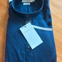 Camicia lino nuova blu