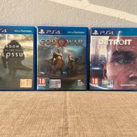 3 videogiochi PS4
