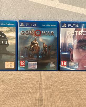3 videogiochi PS4