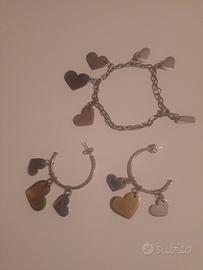 bracciale e orecchini Sagapo' in acciaio 