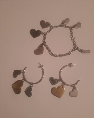 bracciale e orecchini Sagapo' in acciaio 