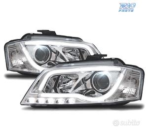 FARI AUDI A3 8P 08-12 LUCE DIURNA A TUBO FONDO CRO