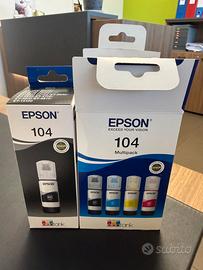 Epson Ecotank 104 Originali 2 Neri + Colori Nuovi