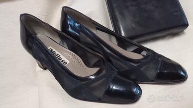 Scarpe Melluso blu eleganti n.36.5 + borsetta