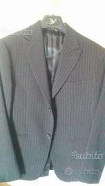 Giacca abito gessata nera tg. 50