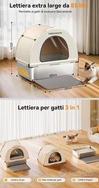 Lettiera in acciaio per gatti