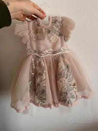 Vestito cerimonia/battesimo bimba taglia 3/6 mesi