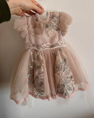 Vestito cerimonia/battesimo bimba taglia 3/6 mesi