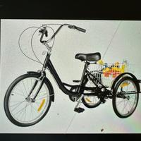 Triciclo per adulti con cesta portaspesa