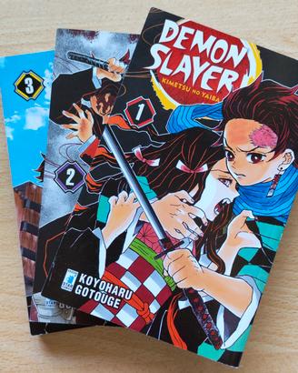 Primi 3 volumi di Demon Slayer (Kimetsu no Yaiba) 