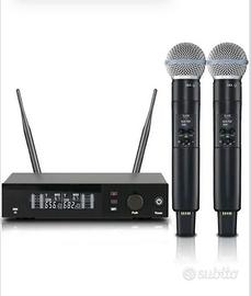 Doppio microfono wireless stile Shure sm58