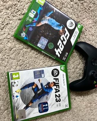 Xbox Controller Wireless nero + FIFA 23 + FC 24