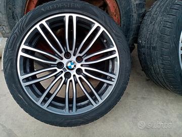 N.04 CERCHI e Gomme BMW SERIE 5 USATI ORIGINALI 19