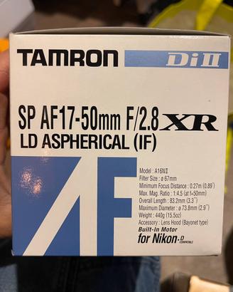 Obiettivo Tamron 18-50mm 2.8 Nikon