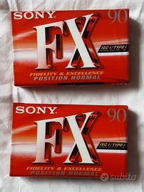  n.2 Audio Cassette Vergini Nastro SONY FX 90 