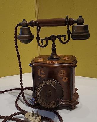 Telefono vintage in legno per rete fissa