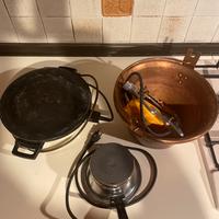 Piastra crepes+girapolenta e paiolo+fornelletto