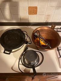 Piastra crepes+girapolenta e paiolo+fornelletto