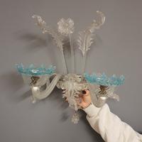 coppia di applique in vetro di murano 