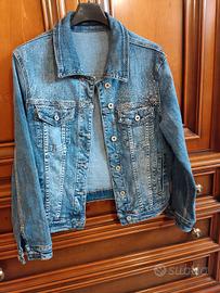 Giubbino in jeans da donna con glitter 