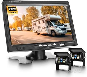 2 telecamere retromarcia auto schermo 7 pollici 