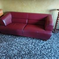 cassapanca più tavolo mobile sala divano in pelle 