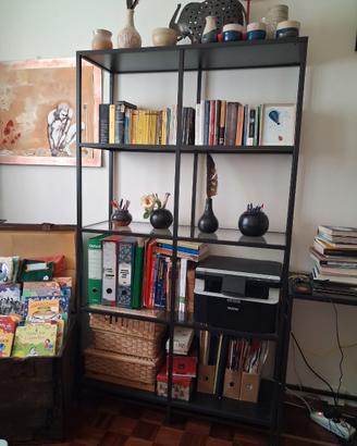 Libreria Ikea Vittsjö vetro e metallo