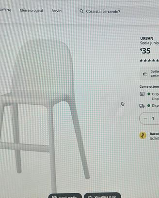 Sgabelli per bambini Urban Ikea (due)