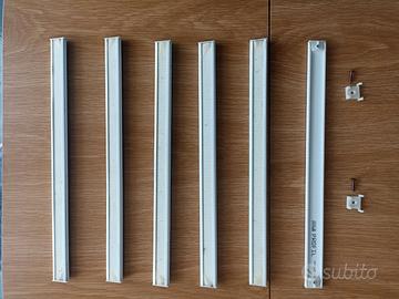 Profilo con velcro in alluminio per tende.