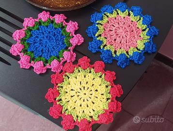 Sottobicchieri ad uncinetto