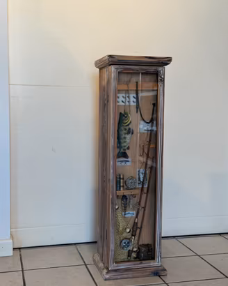 Vetrinetta in legno con anta in vetro