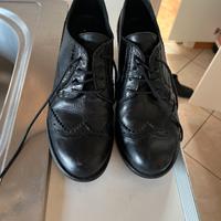 Scarpa nera donna con lacci 38 tacco 6