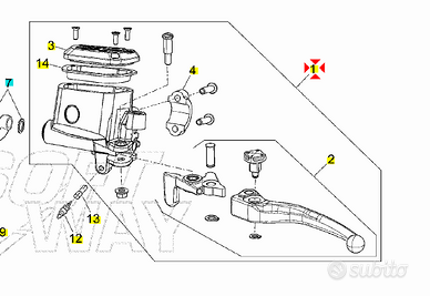 -Pompa frizione Aprilia Dorsoduro 750 851645