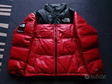 Supreme The North Face Giacca Nuptse In Pelle