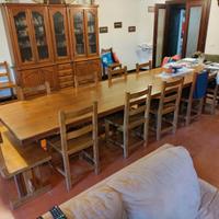 TAVOLO IN LEGNO ROVERE - 20 POSTI
