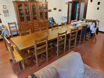 TAVOLO IN LEGNO ROVERE - 20 POSTI