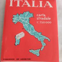 cartina stradale Italia vintag